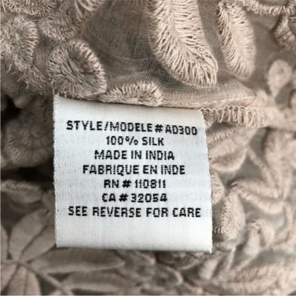 Yoana Baraachi - Anthropologie | Silk veiled beige dress | size 10 - Picture 4 of 10